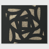 Gold Mandala Sparkles ラッピングペーパー (フラット)