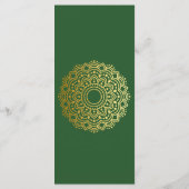 Gold Mandala Wedding Menu Card  メニュー (裏面)