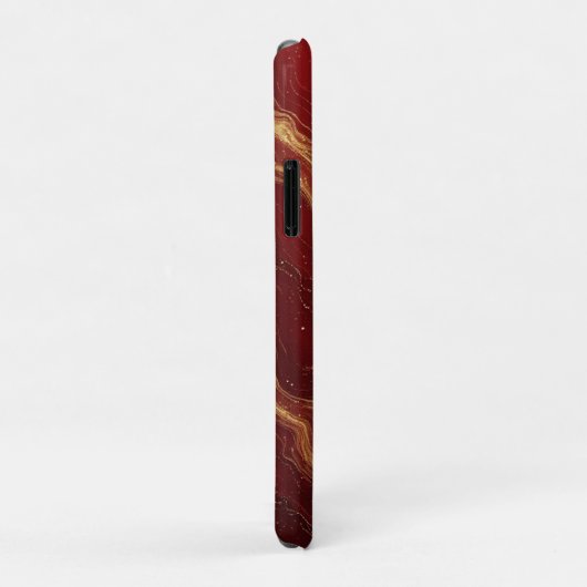Gold Marble Abstract Background With Red Swirls Case-Mate iPhoneケース (裏面/右)