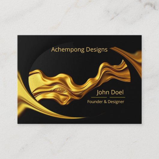 Gold Marble Abstract – Upscale Professional Opulen 名刺 (正面)