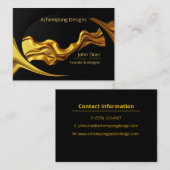 Gold Marble Abstract – Upscale Professional Opulen 名刺 (正面/裏面)