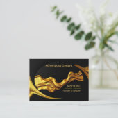Gold Marble Abstract – Upscale Professional Opulen 名刺 (スタンド正面)