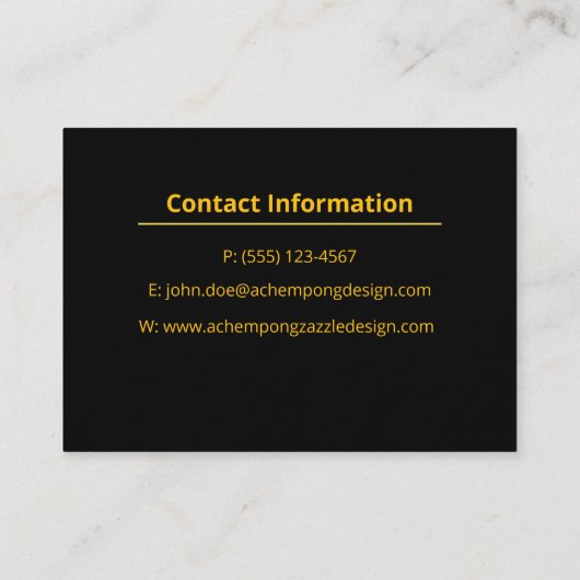 Gold Marble Abstract – Upscale Professional Opulen 名刺 (裏面)