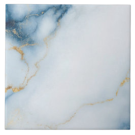 Gold Marble Blue Pattern タイル