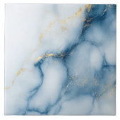Gold Marble Blue Pattern  タイル (正面)