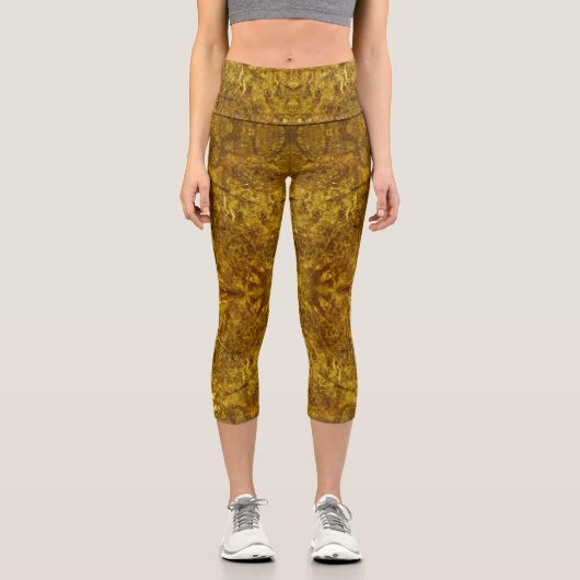 Gold Marble Capri Leggings カプリレギンス (正面)