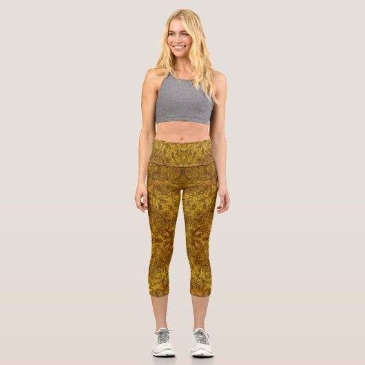 Gold Marble Capri Leggings カプリレギンス (正面)