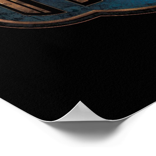 Gold & Marble NO-MAJ™ Badge ポスター (角)