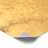 Gold marbling texture design. Blue and golden marb ポスター (角)