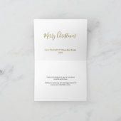 Gold Merry Christmas Business Holiday Card シーズンカード (内部)
