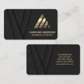 Gold Metal Corporate Logo | Sleek 名刺 (正面/裏面)