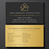 Gold Metal Handyman Construction Black  名刺