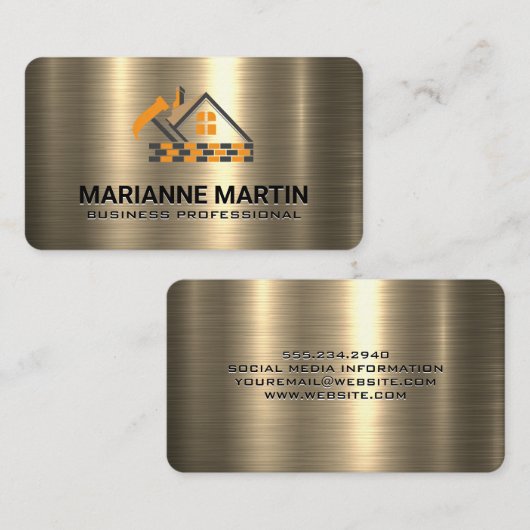 Gold Metal | Home Hammers Logo | Repair 名刺 (正面/裏面)