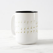 Gold Metallic Musical Notes Mug ツートーンマグカップ (正面左)