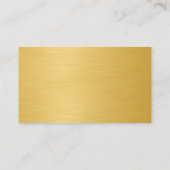 Gold Metallic QR Code Minimalist Professional 名刺 (裏面)
