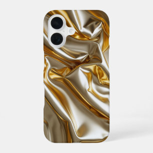 Gold Metallic Silk Texture iPhone 16ケース