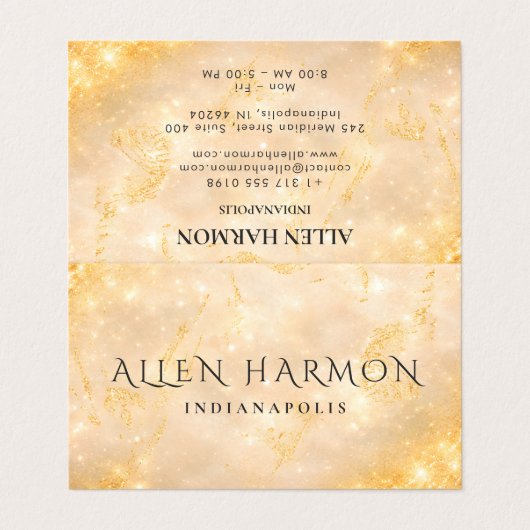 Gold Minimal Custom Family Name | 5-Minute Edit 名刺 (外部フラット)