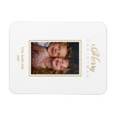 Gold Minimalist Chic Merry Christmas Photo Family マグネット (横)