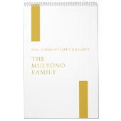 Gold Minimalist Modern 2026 Wall Calendar カレンダー (カバー)