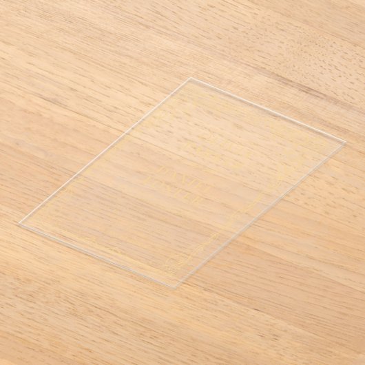 Gold Minimalist Modern Victorian Wedding アクリル招待状 (レイダウン)