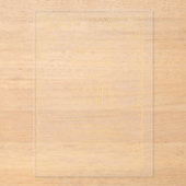 Gold Minimalist Modern Victorian Wedding アクリル招待状 (正面)