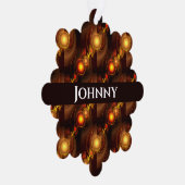 Gold Modern Boho Elegant Abstract Art Pattern #501 オーナメントカード (右)