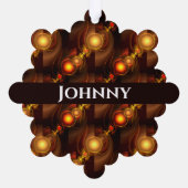 Gold Modern Boho Elegant Abstract Art Pattern #501 オーナメントカード (裏面)