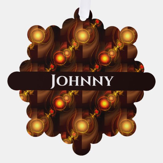 Gold Modern Boho Elegant Abstract Art Pattern #501 オーナメントカード (正面)