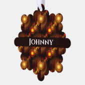 Gold Modern Boho Elegant Abstract Art Pattern #501 オーナメントカード (左)