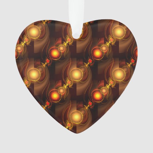 Gold Modern Boho Elegant Abstract Art Pattern #501 オーナメント (正面)