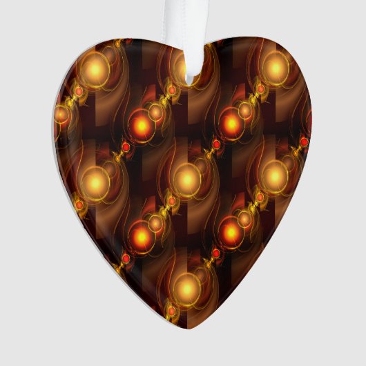 Gold Modern Boho Elegant Abstract Art Pattern #501 オーナメント (正面)