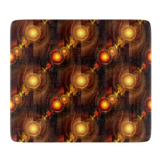 Gold Modern Boho Elegant Abstract Art Pattern #501 カッティングボード (正面)