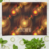 Gold Modern Boho Elegant Abstract Art Pattern #501 キッチンタオル (折り畳み)