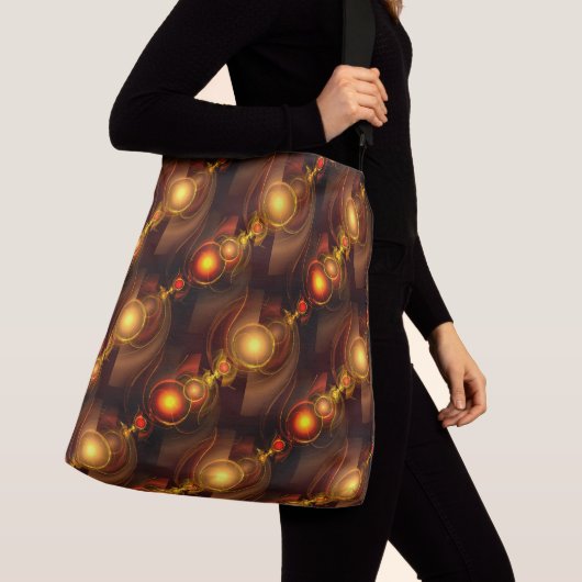 Gold Modern Boho Elegant Abstract Art Pattern #501 クロスボディバッグ (クローズアップ)