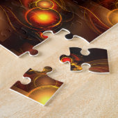 Gold Modern Boho Elegant Abstract Art Pattern #501 ジグソーパズル (側面)