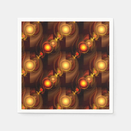 Gold Modern Boho Elegant Abstract Art Pattern #501 スタンダードカクテルナプキン (正面)