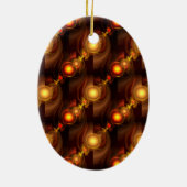 Gold Modern Boho Elegant Abstract Art Pattern #501 セラミックオーナメント (裏面)