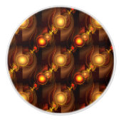 Gold Modern Boho Elegant Abstract Art Pattern #501 セラミックノブ (正面)