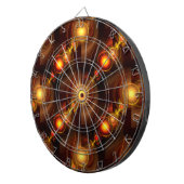 Gold Modern Boho Elegant Abstract Art Pattern #501 ダーツボード (正面右)