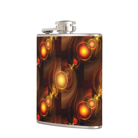 Gold Modern Boho Elegant Abstract Art Pattern #501 フラスク (左)