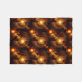 Gold Modern Boho Elegant Abstract Art Pattern #501 フリースブランケット (正面(横))
