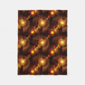 Gold Modern Boho Elegant Abstract Art Pattern #501 フリースブランケット (正面)