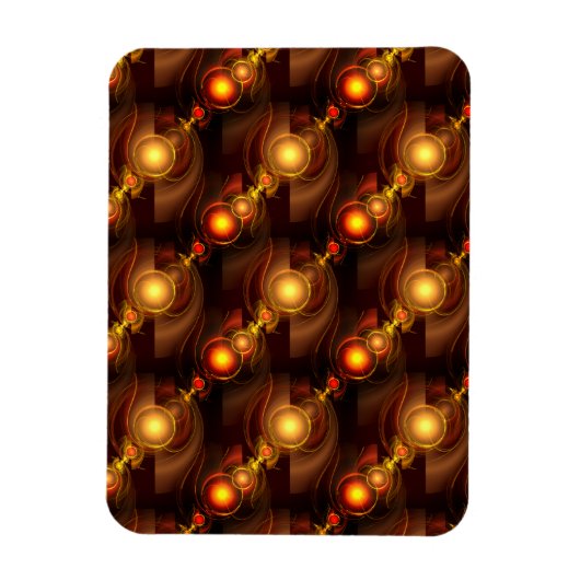 Gold Modern Boho Elegant Abstract Art Pattern #501 マグネット (縦)