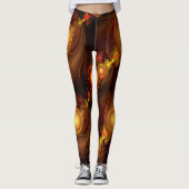 Gold Modern Boho Elegant Abstract Art Pattern #501 レギンス (正面)