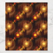Gold Modern Boho Elegant Abstract Art Pattern #501 ワインラベル (シングルラベル)