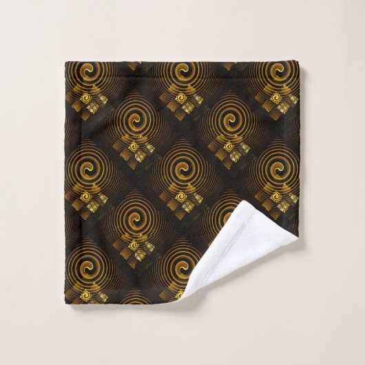 Gold Modern Boho Elegant Abstract Art Pattern #502 ウォッシュタオル (ウォッシュタオル)