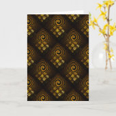 Gold Modern Boho Elegant Abstract Art Pattern #502 カード (黄色い花)