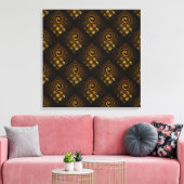 Gold Modern Boho Elegant Abstract Art Pattern #502 キャンバスプリント (インサイチュ (リビング))