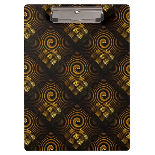 Gold Modern Boho Elegant Abstract Art Pattern #502 クリップボード (正面)