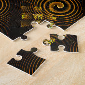 Gold Modern Boho Elegant Abstract Art Pattern #502 ジグソーパズル (側面)